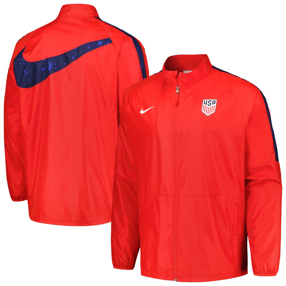 USMNT 2023 Academy AWF Raglan Full-Zip Jacket - Red | Nike for sale