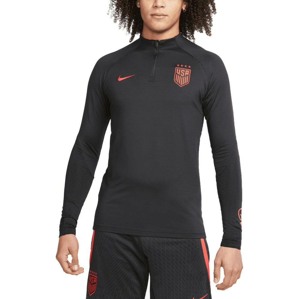 USWNT 2023 Strike Drill Performance Raglan Quarter-Zip Long Sleeve Top - Black | Nike outlet