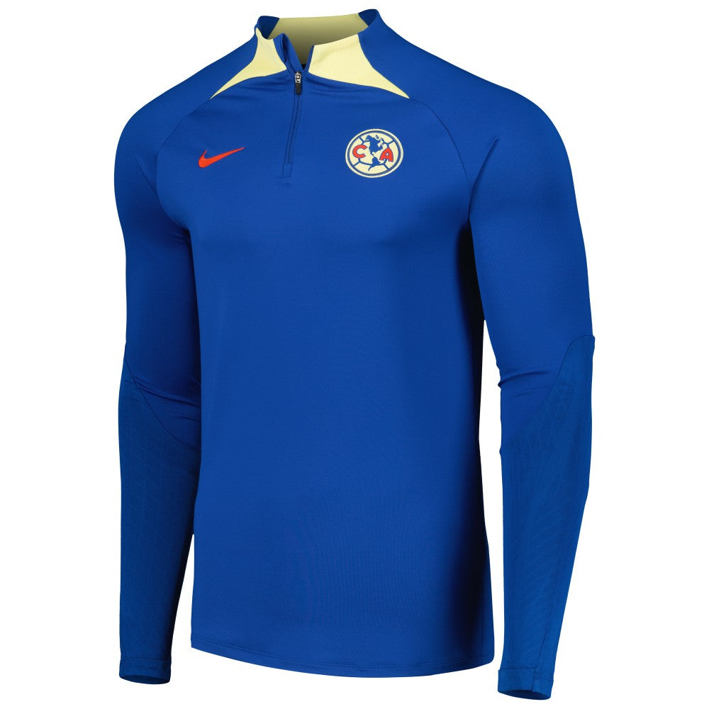 Club America Strike Drill 2023/24 Performance Quarter-Zip Long Sleeve Top - Blue | Nike for sale