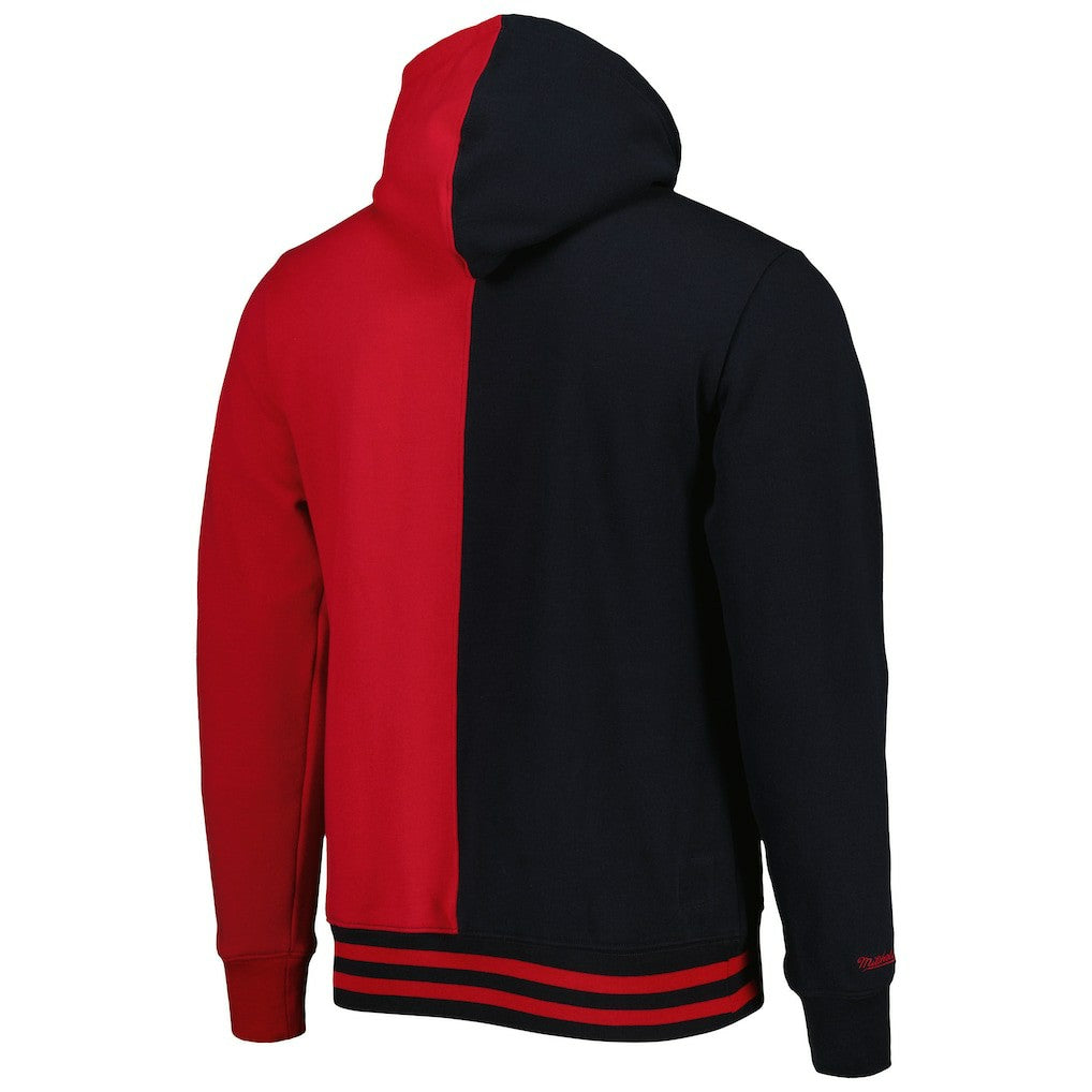 Philadelphia 76ers Big & Tall Hardwood Classics Split Pullover Hoodie - Black/Red | Mitchell & Ness discount