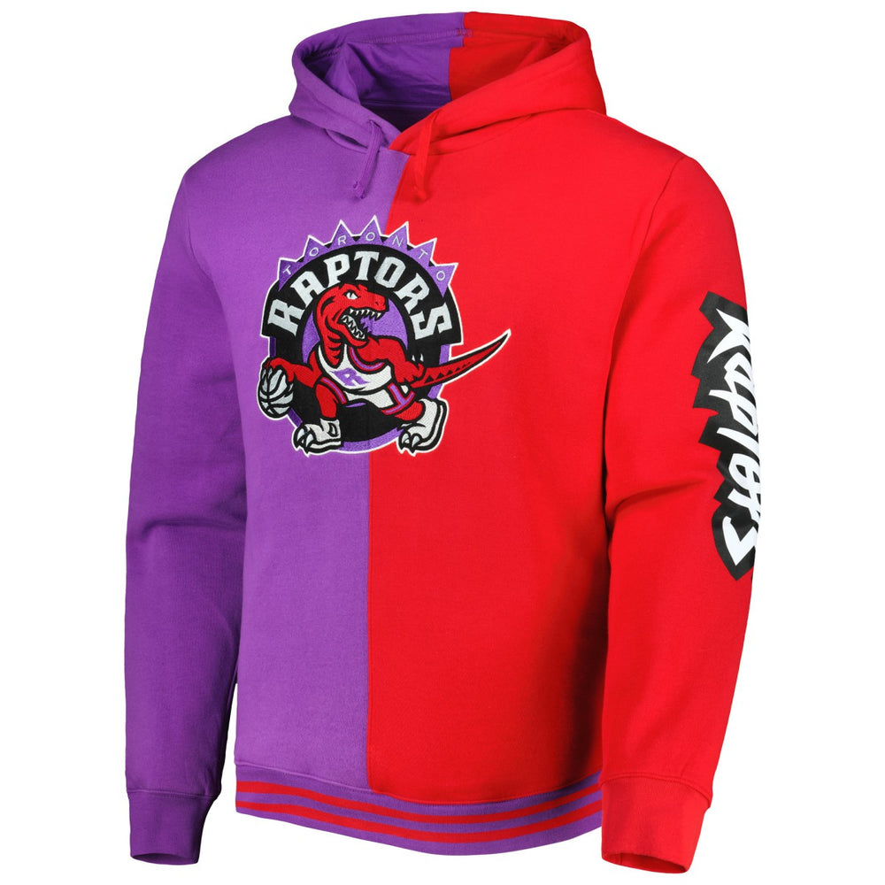 Toronto Raptors Big & Tall Hardwood Classics Split Pullover Hoodie - Purple/Red | Mitchell & Ness online