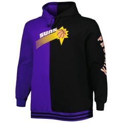 Phoenix Suns Big & Tall Hardwood Classics Split Pullover Hoodie - Purple/Black | Mitchell & Ness discount