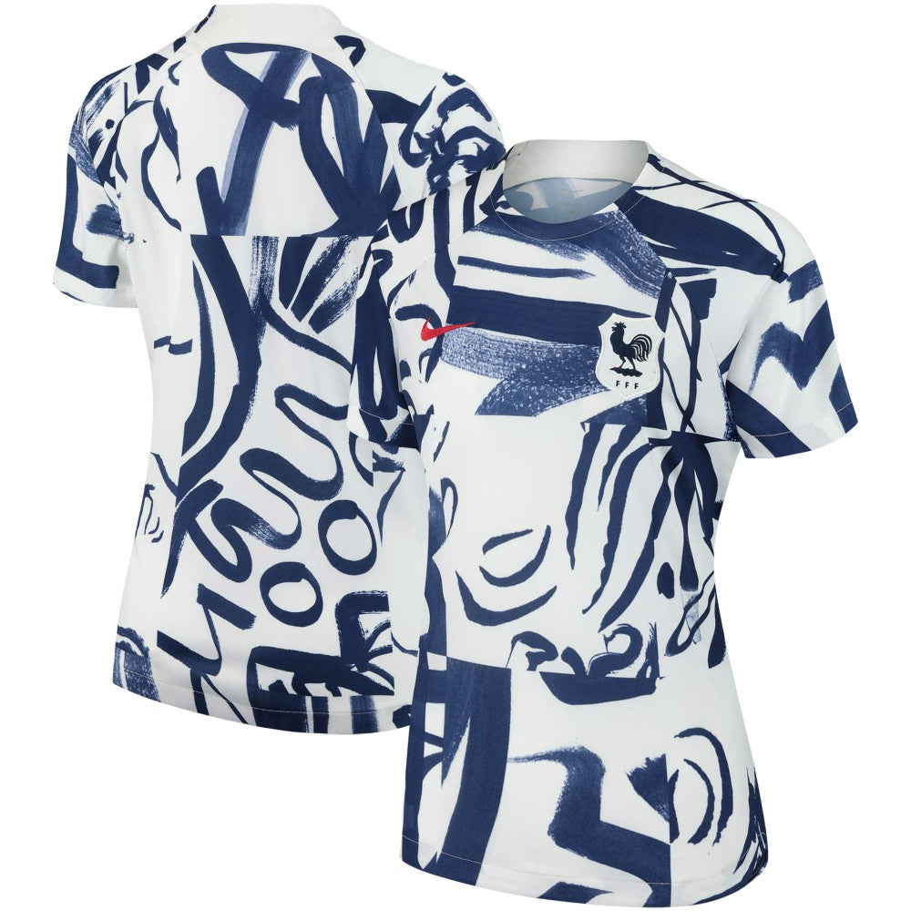 France Women's National Team Women's 2023 Pre-Match Top - White | Nike on sale