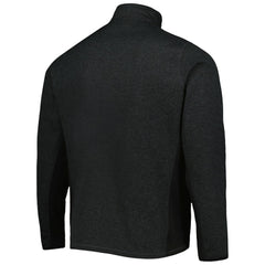 Chicago Blackhawks Antigua Course Quarter-Zip Jacket Heathered Black