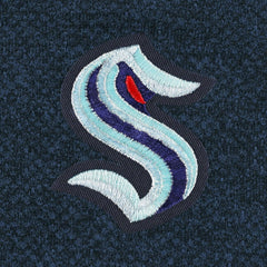 Seattle Kraken Antigua Course Quarter-Zip Jacket Heathered Deep Sea Blue