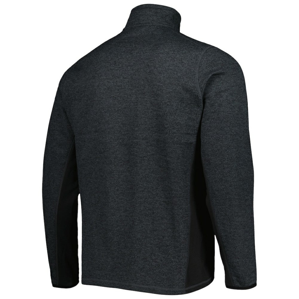 San Jose Sharks Antigua Course Quarter-Zip Jacket Heathered Black