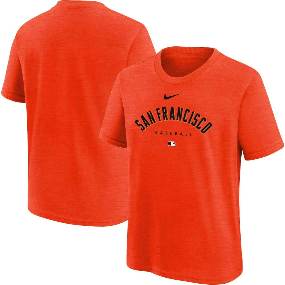 San Francisco Giants Youth Authentic Collection Early Work Tri-Blend T-Shirt - Orange | Nike