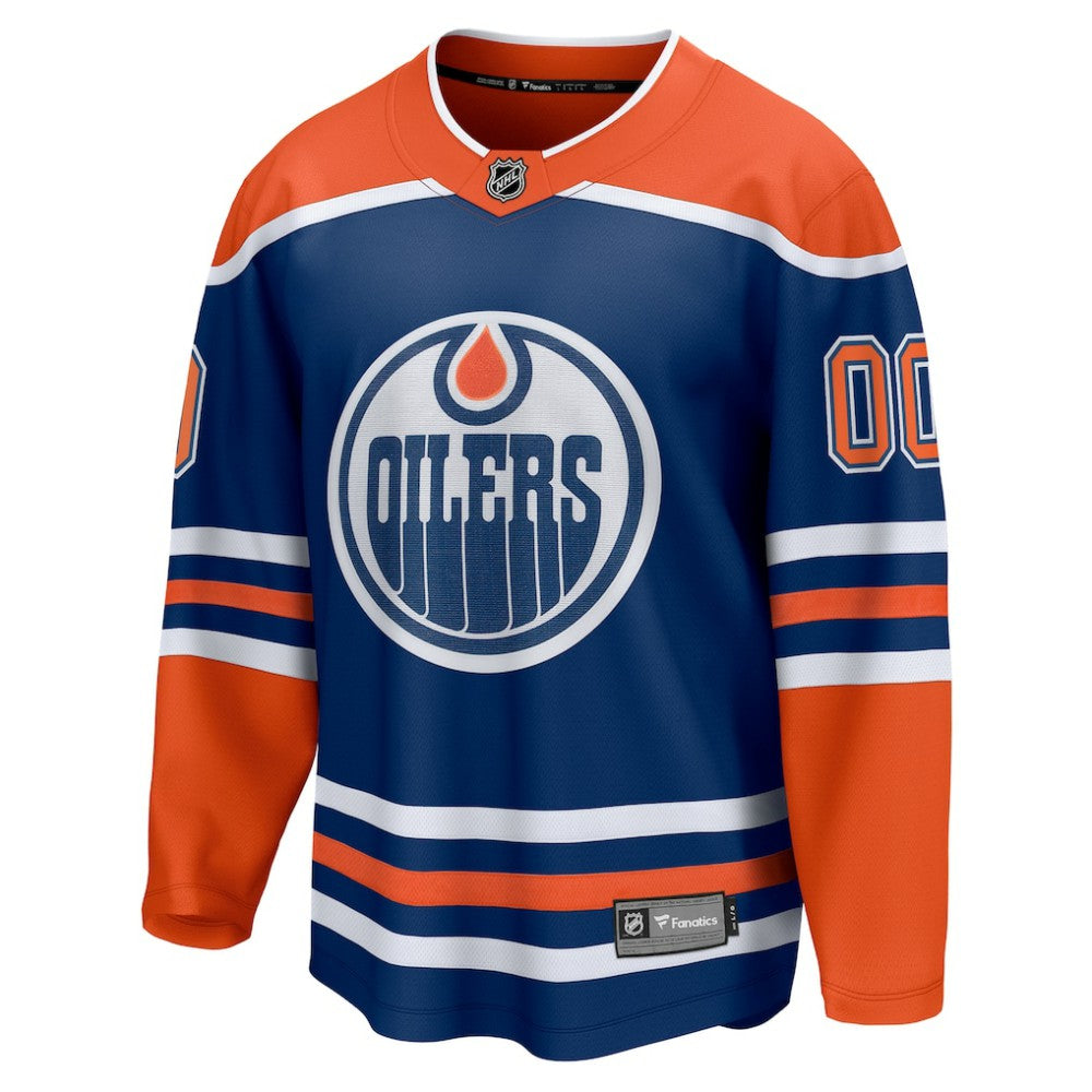 Edmonton Oilers Fanatics Home Breakaway Custom Jersey Royal