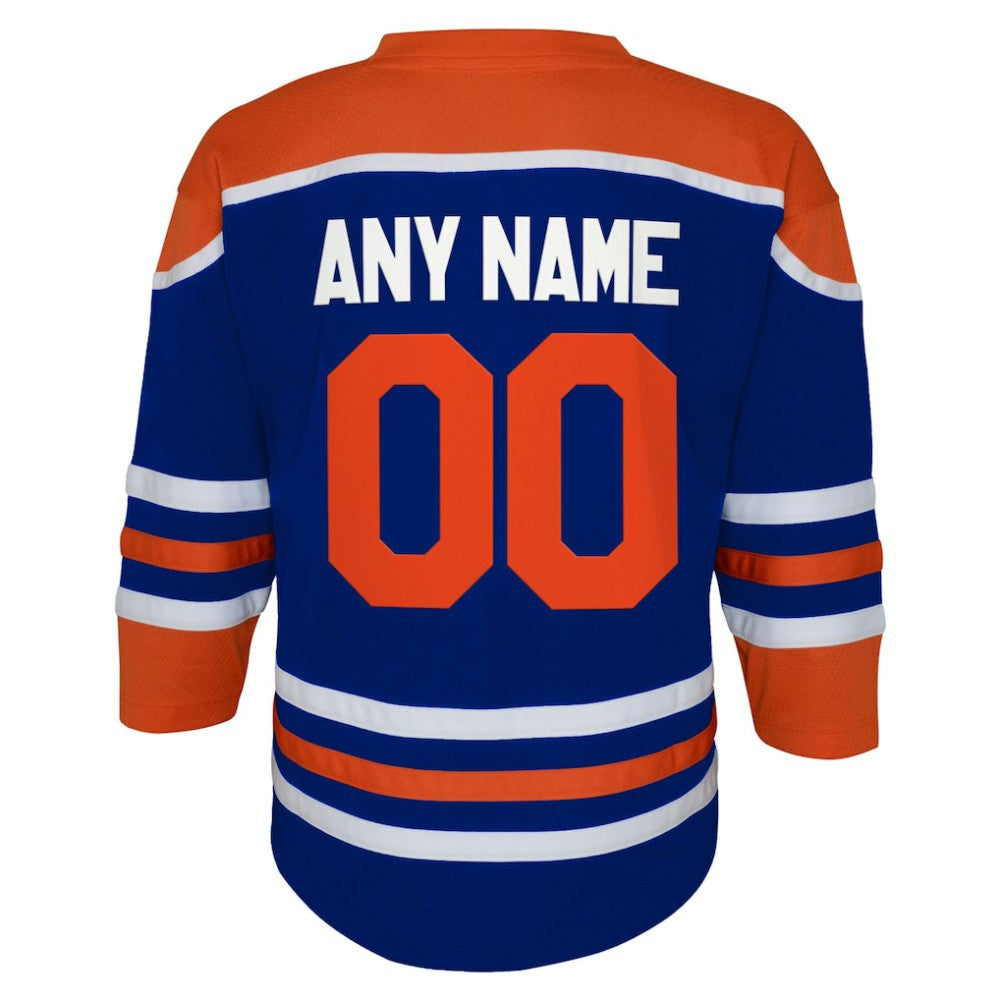 Edmonton Oilers Youth Home Replica Custom Jersey Royal