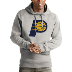 Indiana Pacers Antigua Team Logo Victory Pullover Hoodie - Heather Gray shop