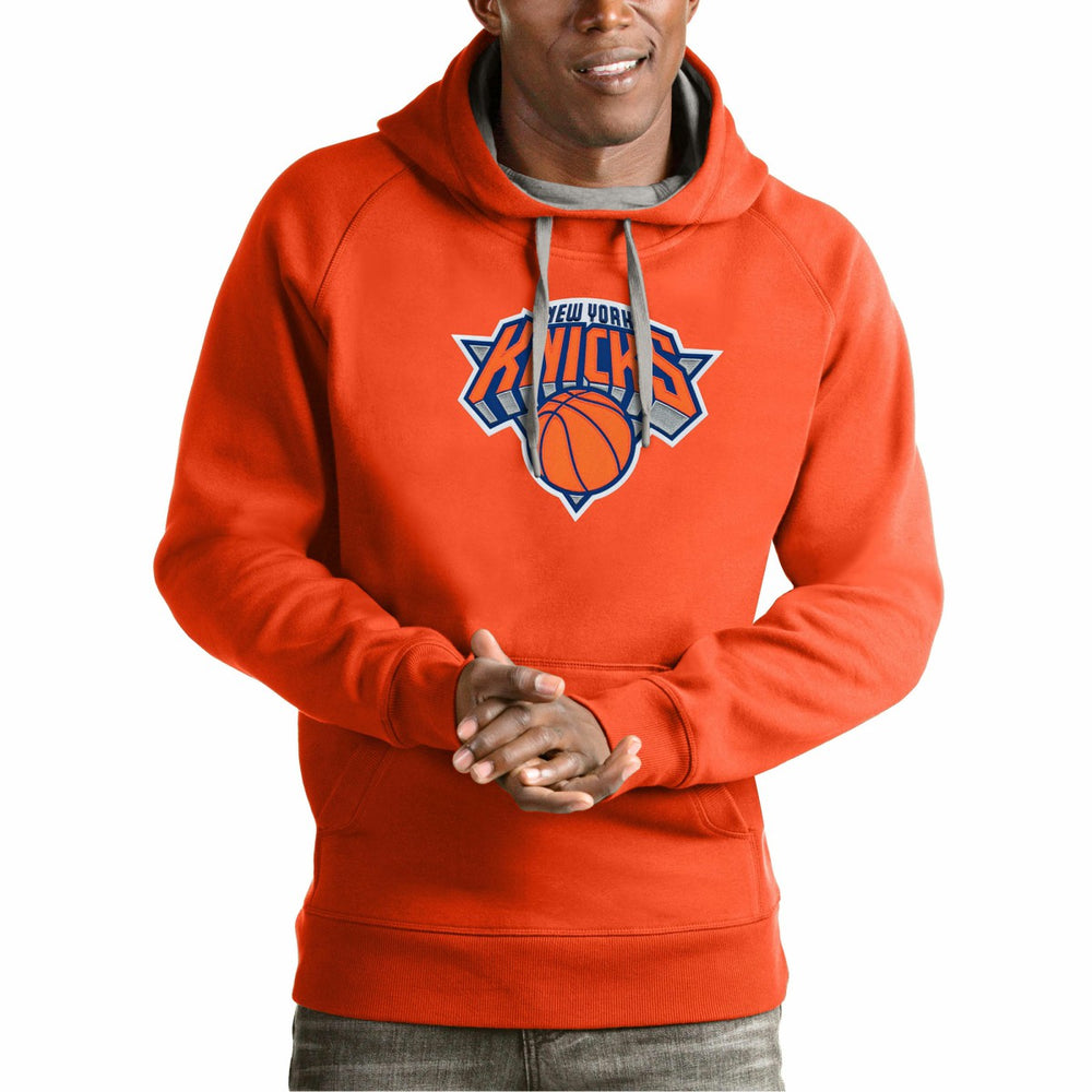 New York Knicks Antigua Team Logo Victory Pullover Hoodie - Orange shop