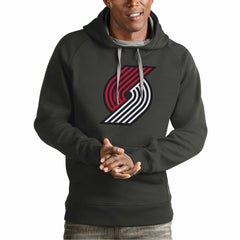 Portland Trail Blazers Antigua Team Logo Victory Pullover Hoodie - Charcoal discount