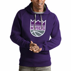 Sacramento Kings Antigua Team Logo Victory Pullover Hoodie - Purple cheap