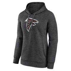 Atlanta Falcons Women's Primary Logo Pullover Hoodie - Charcoal cheap