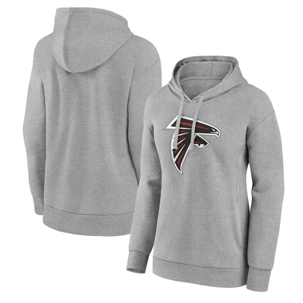 Atlanta Falcons Women's Primary Logo Pullover Hoodie - Gray discount