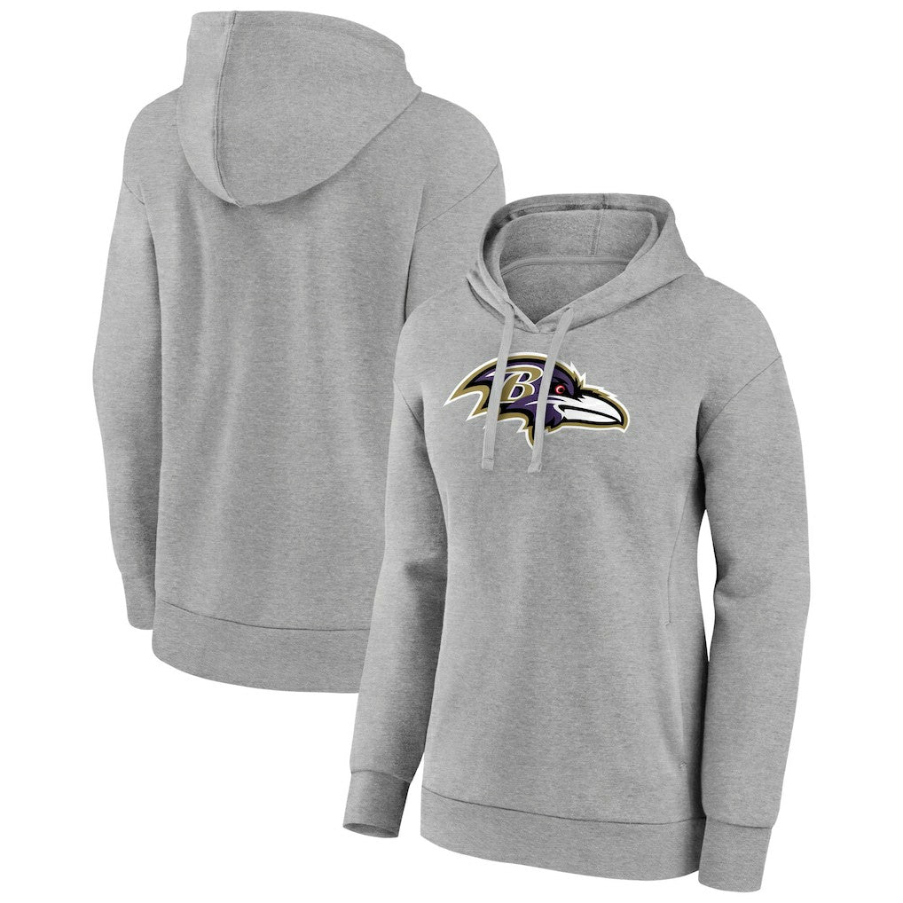 Baltimore Ravens Women's Primary Logo Pullover Hoodie - Gray for sale