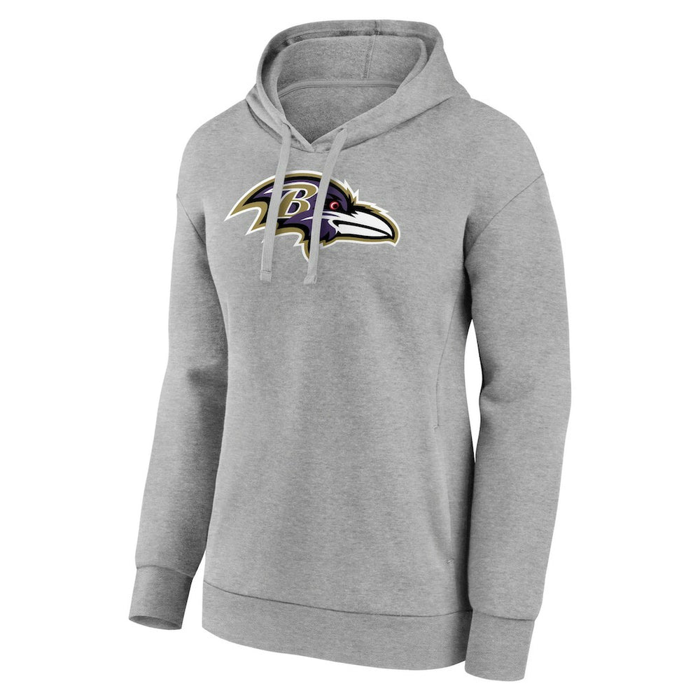 Baltimore Ravens Women's Primary Logo Pullover Hoodie - Gray for sale