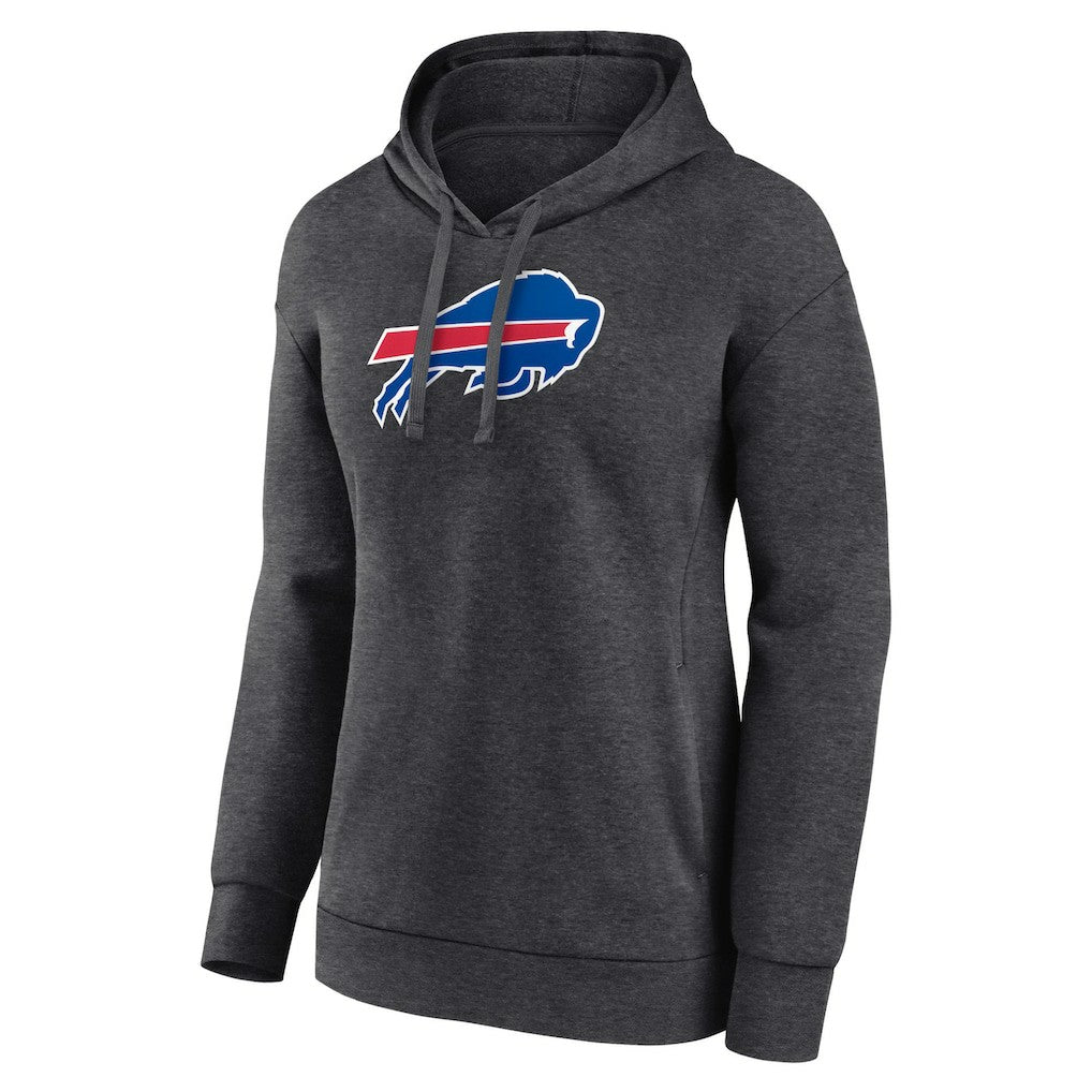 Buffalo Bills Women's Primary Logo Pullover Hoodie - Charcoal discount