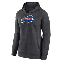 Buffalo Bills Women's Primary Logo Pullover Hoodie - Charcoal discount