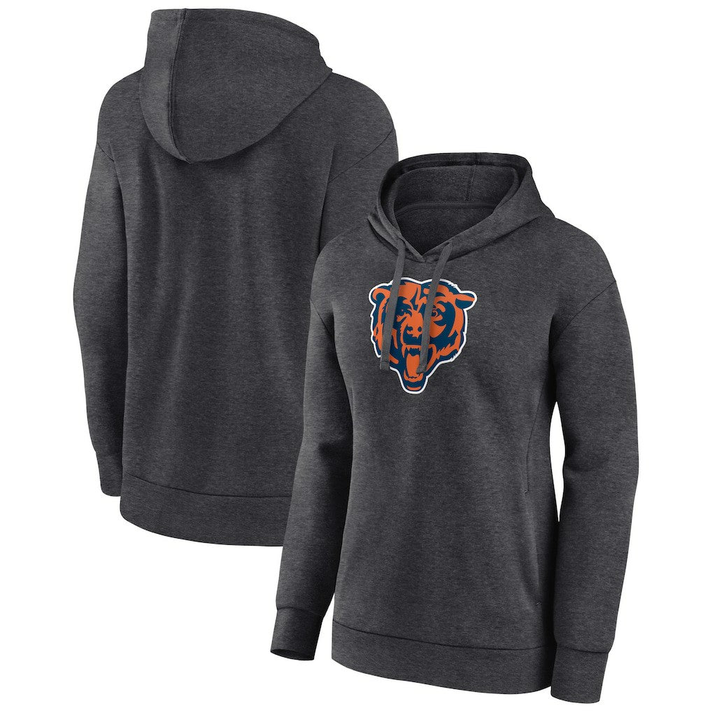 Chicago Bears Women's Primary Logo Pullover Hoodie - Charcoal cheap