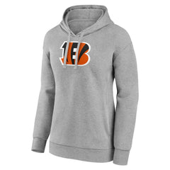 Cincinnati Bengals Women's Primary Logo Pullover Hoodie - Gray on sale