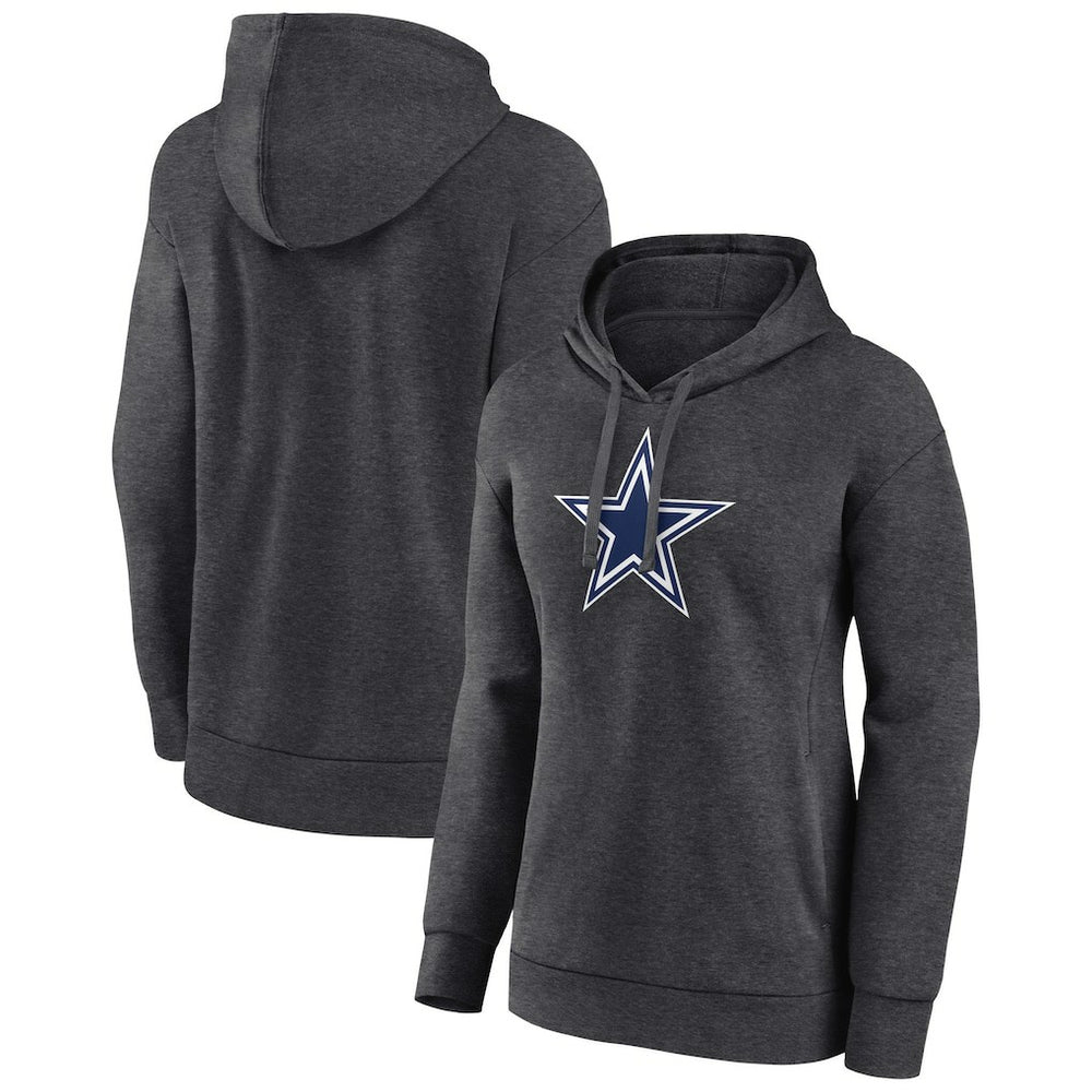 Dallas Cowboys Women's Primary Logo Pullover Hoodie - Charcoal sale