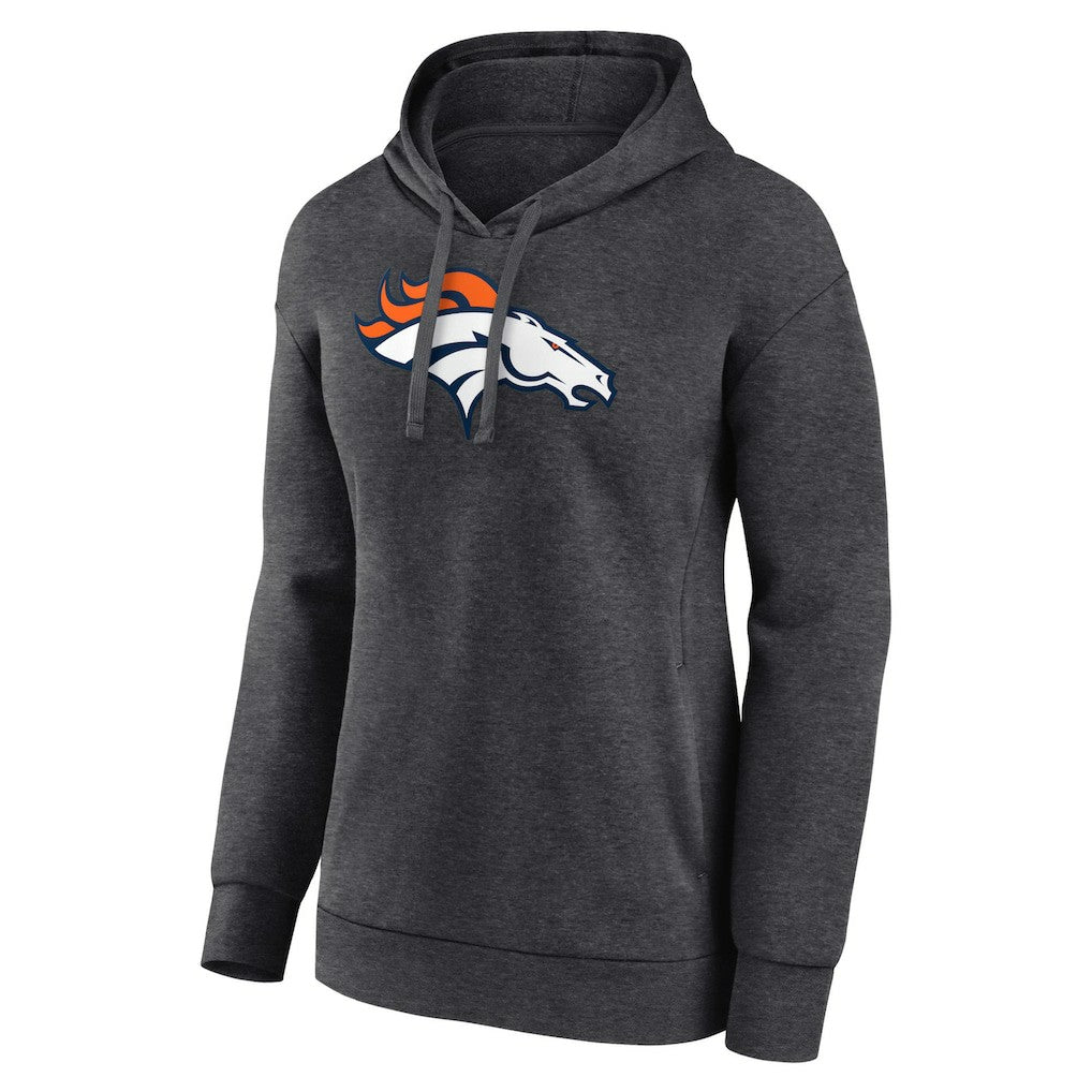 Denver Broncos Women's Primary Logo Pullover Hoodie - Charcoal online