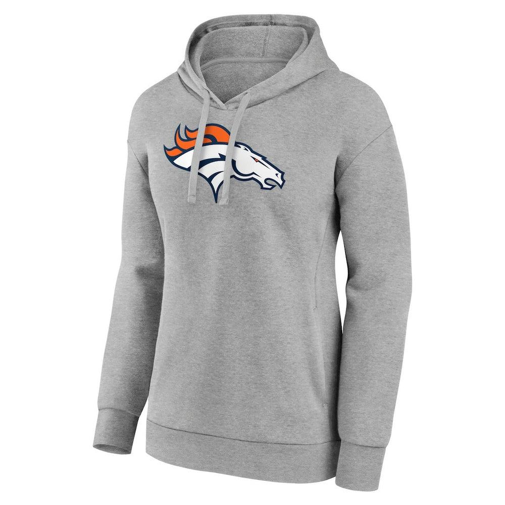 Denver Broncos Women's Primary Logo Pullover Hoodie - Gray outlet