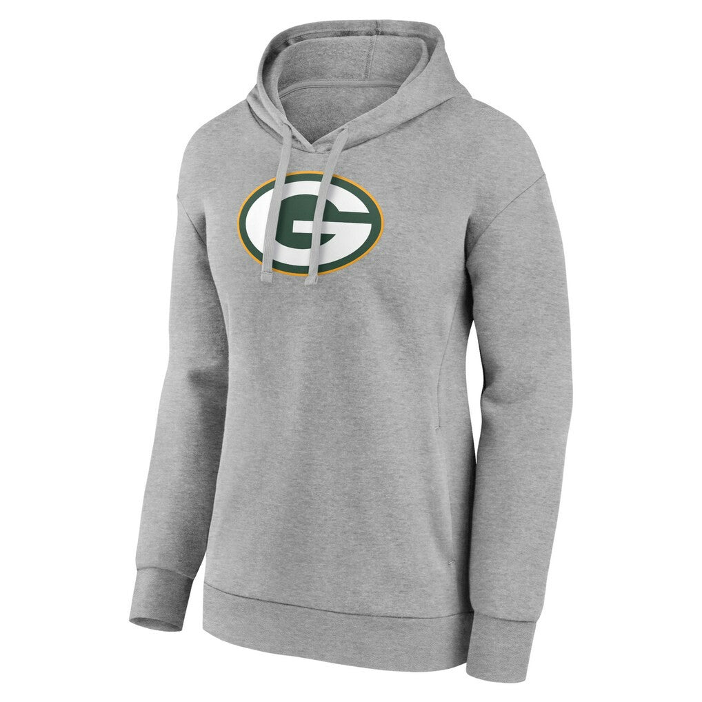 Green Bay Packers Women's Primary Logo Pullover Hoodie - Gray sale