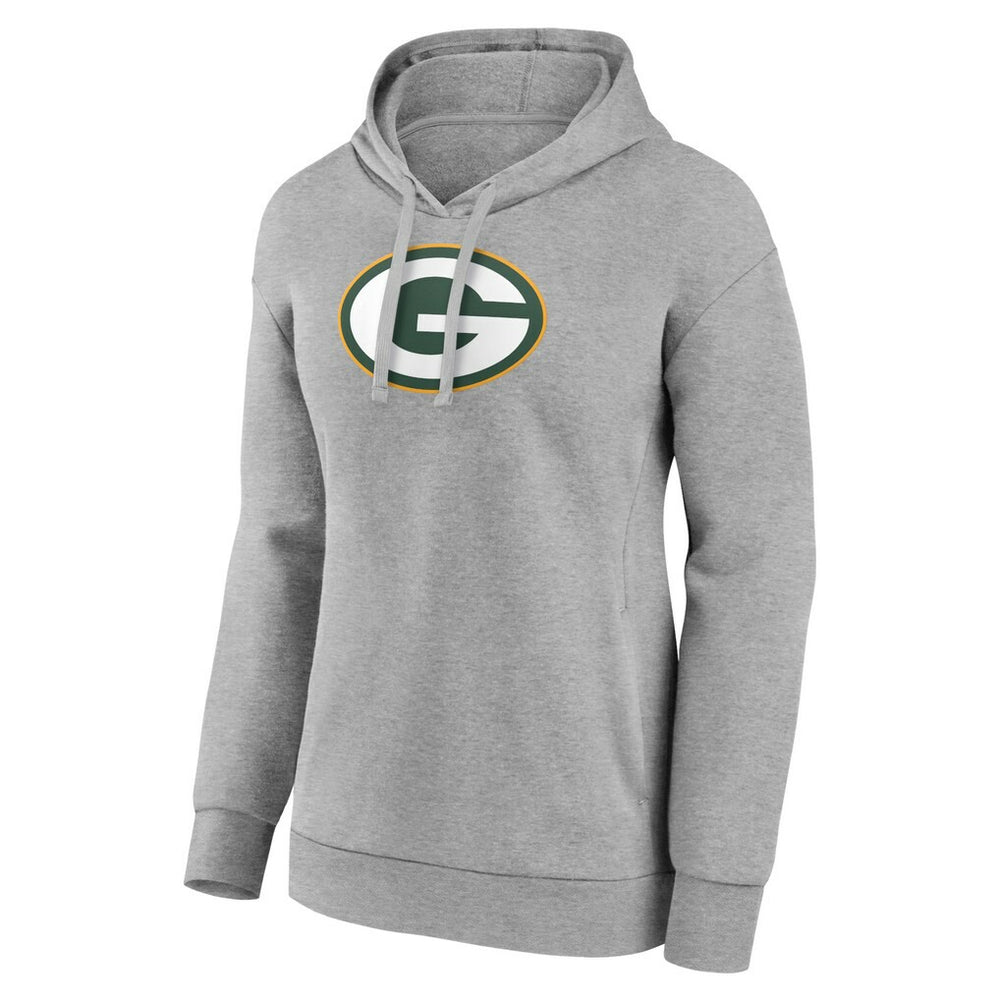 Green Bay Packers Women's Primary Logo Pullover Hoodie - Gray sale