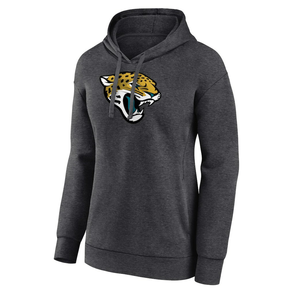 Jacksonville Jaguars Women's Primary Logo Pullover Hoodie - Charcoal discount