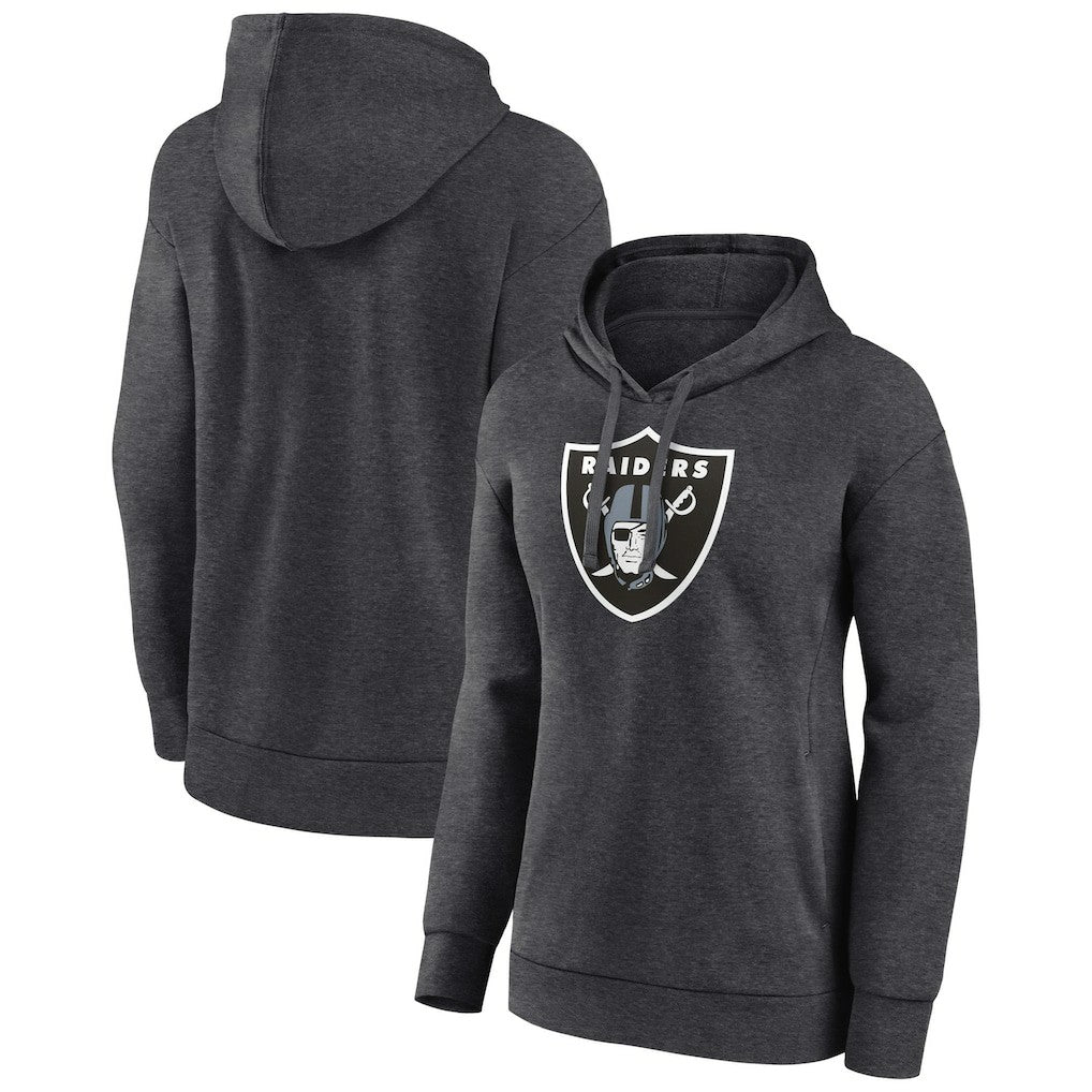 Las Vegas Raiders Women's Primary Logo Pullover Hoodie - Charcoal outlet