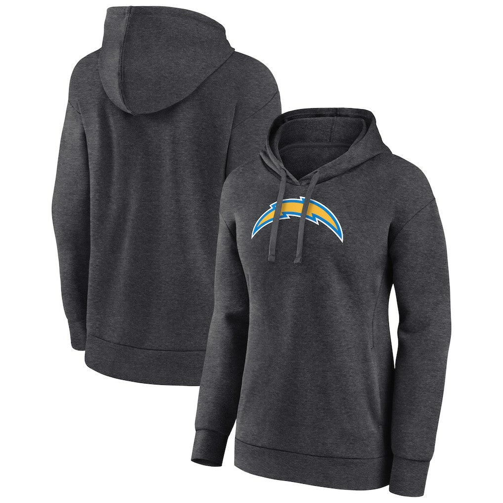 Los Angeles Chargers Women's Primary Logo Pullover Hoodie - Charcoal cheap