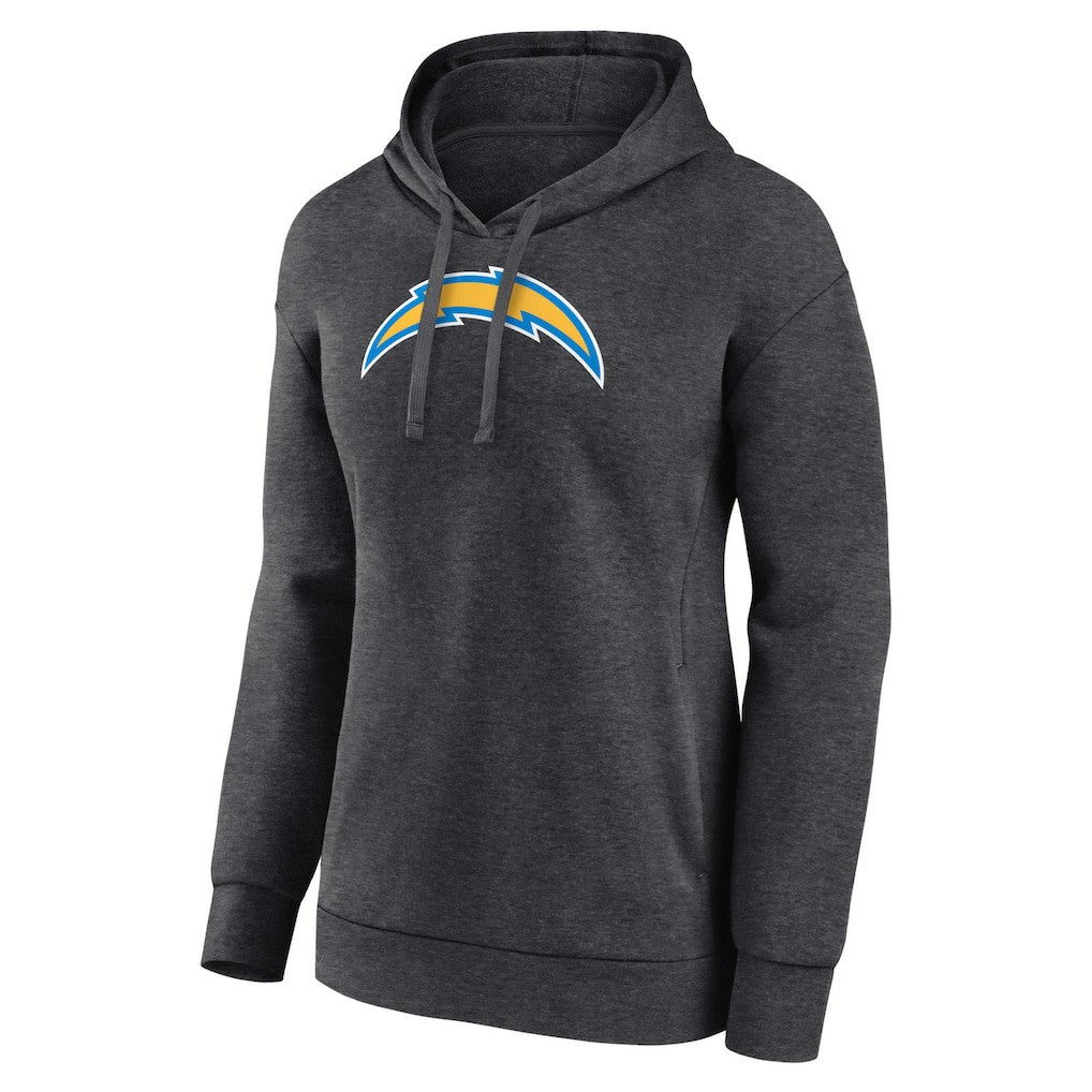 Los Angeles Chargers Women's Primary Logo Pullover Hoodie - Charcoal cheap