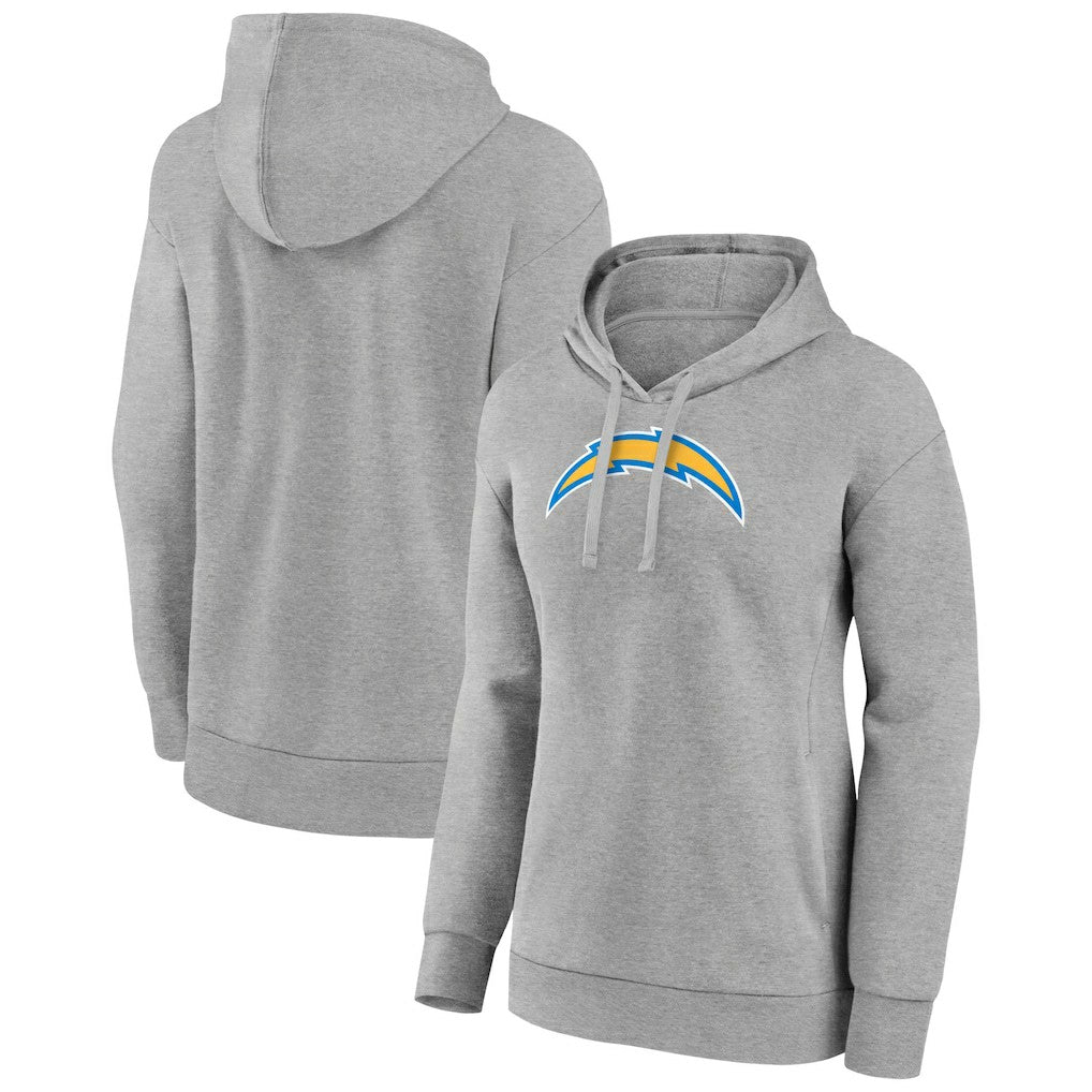 Los Angeles Chargers Women's Primary Logo Pullover Hoodie - Gray for sale