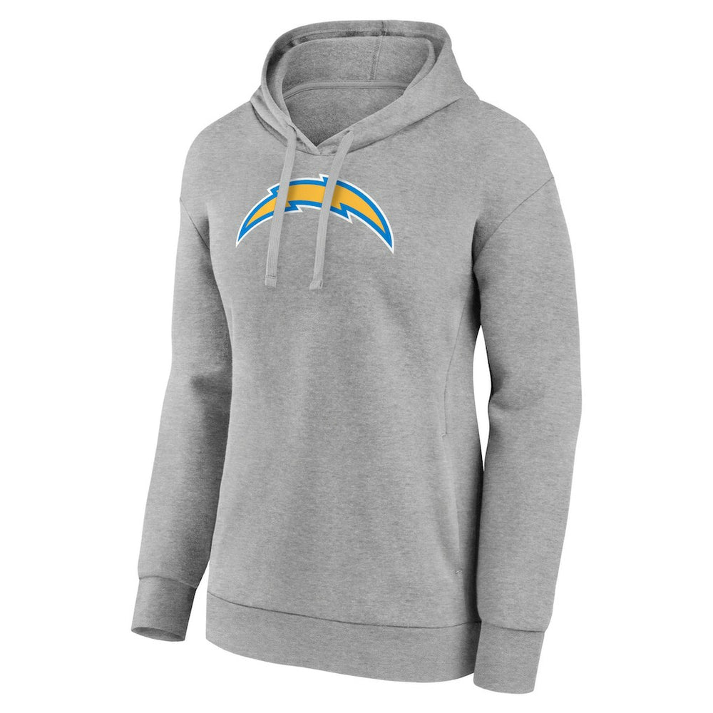 Los Angeles Chargers Women's Primary Logo Pullover Hoodie - Gray for sale