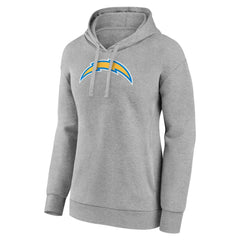 Los Angeles Chargers Women's Primary Logo Pullover Hoodie - Gray for sale