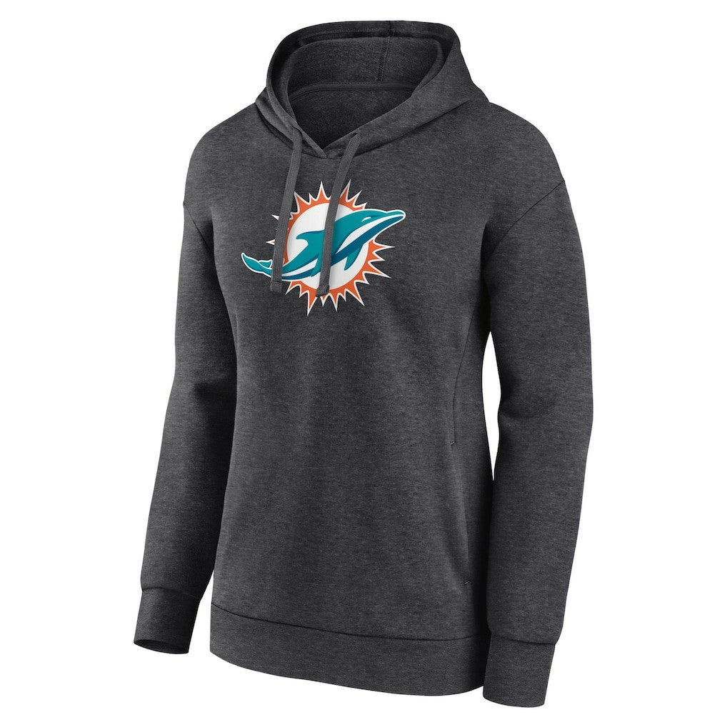 Miami Dolphins Women's Primary Logo Pullover Hoodie - Charcoal sale