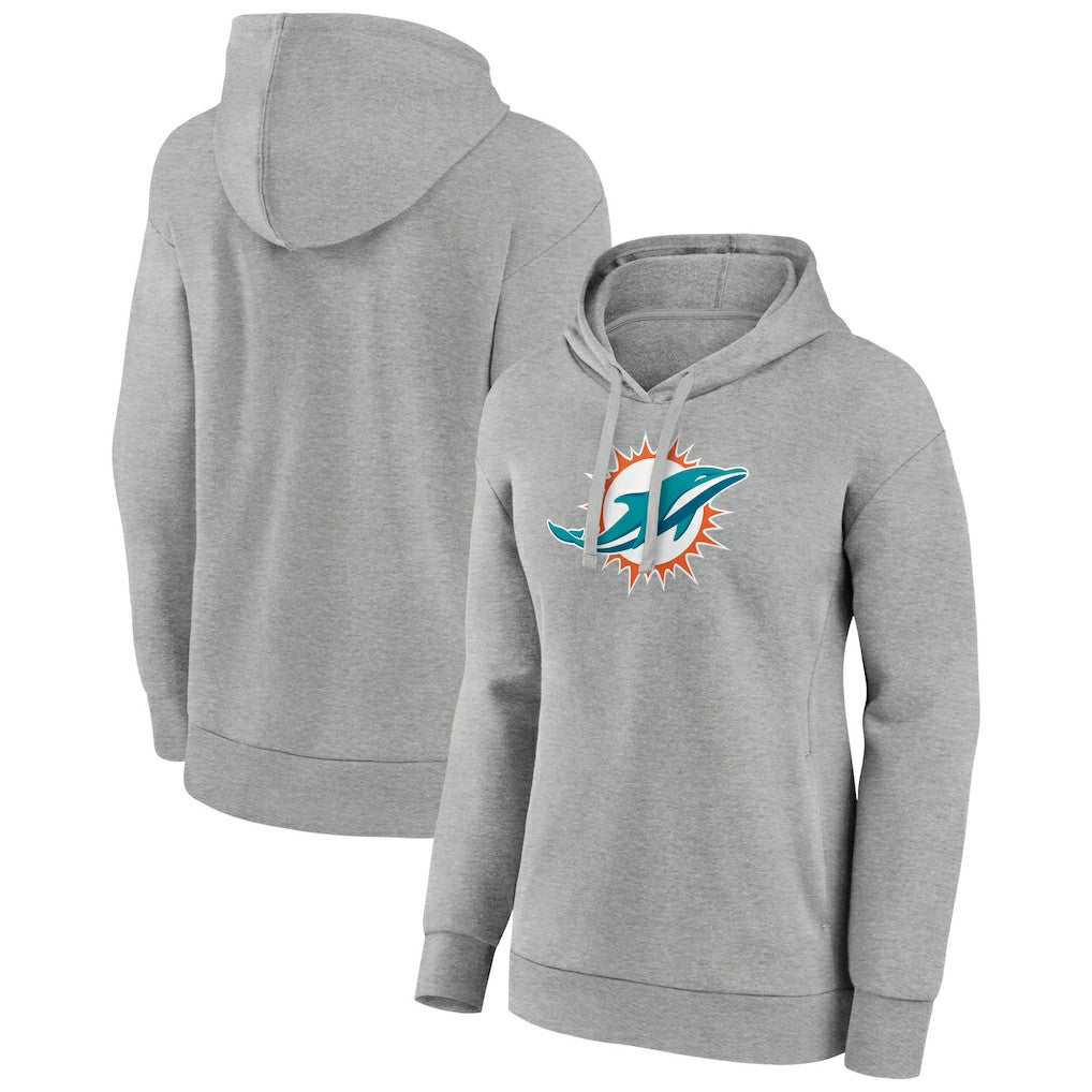 Miami Dolphins Women's Primary Logo Pullover Hoodie - Gray online