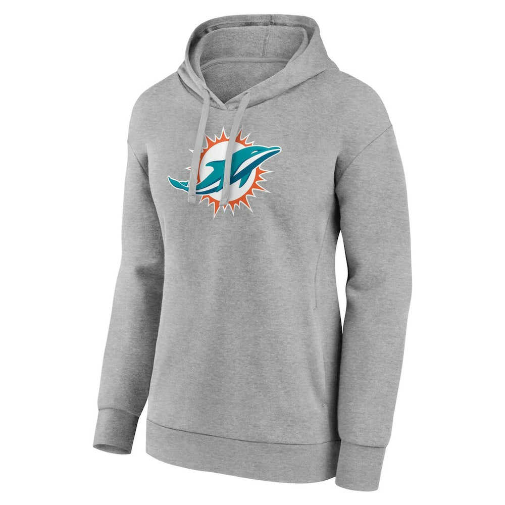 Miami Dolphins Women's Primary Logo Pullover Hoodie - Gray online