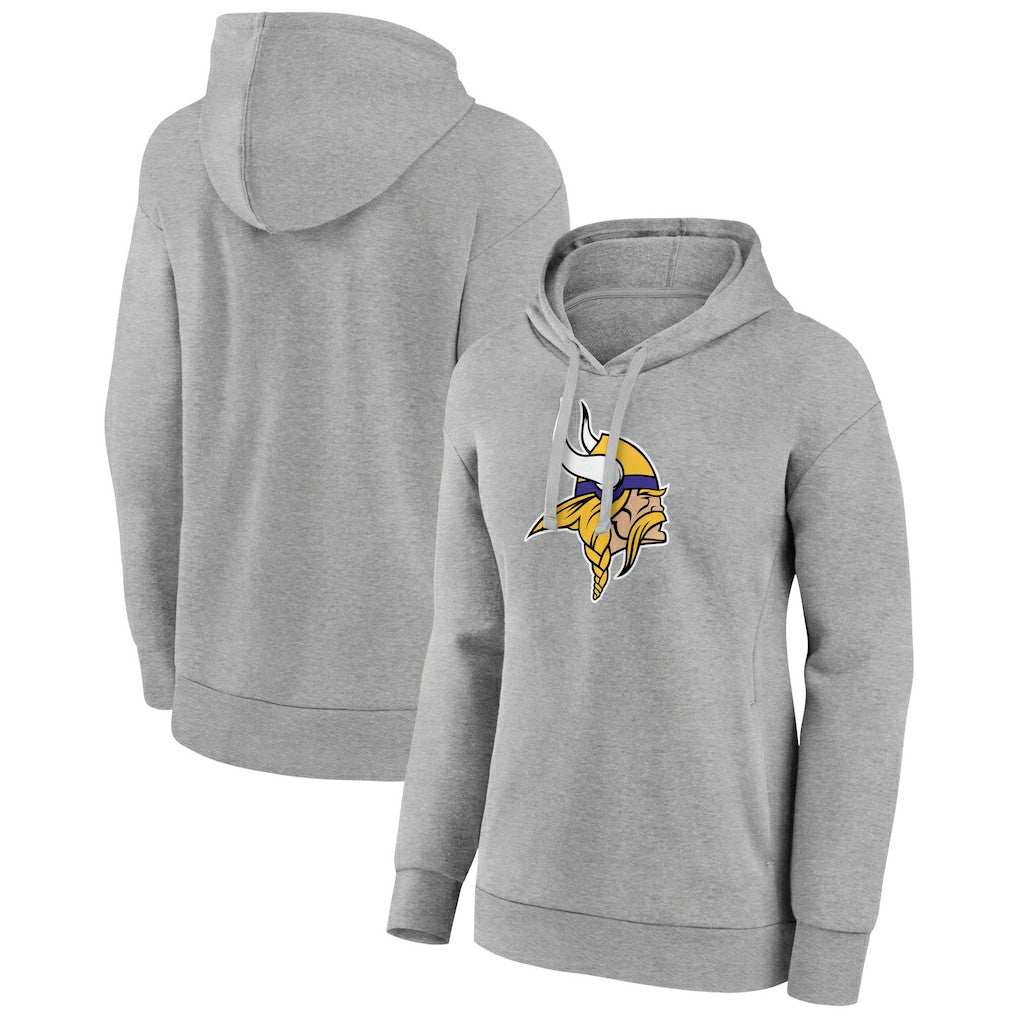 Minnesota Vikings Women's Primary Logo Pullover Hoodie - Gray on sale