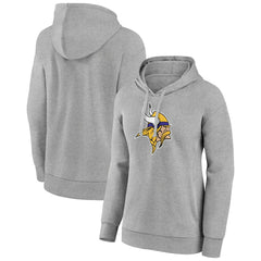 Minnesota Vikings Women's Primary Logo Pullover Hoodie - Gray on sale