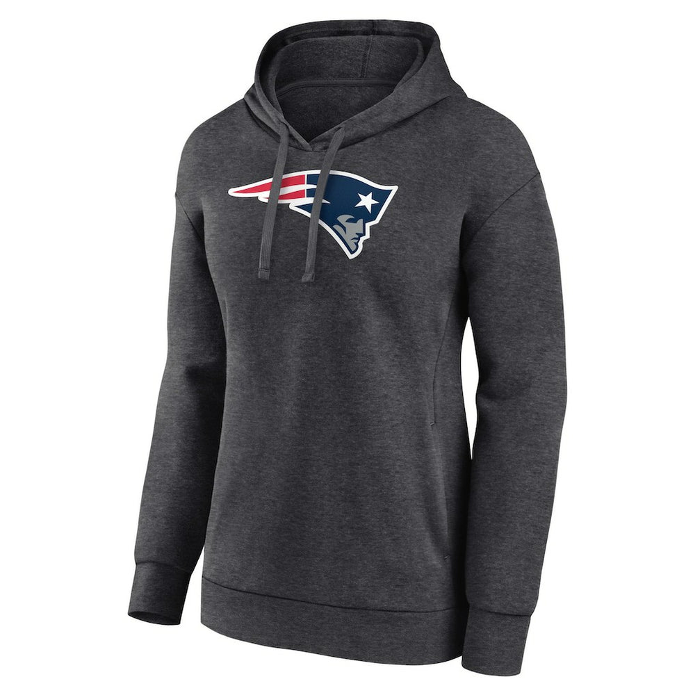 New England Patriots Women's Primary Logo Pullover Hoodie - Charcoal discount