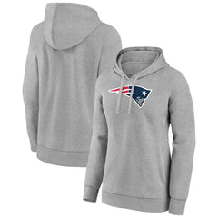 New England Patriots Women's Primary Logo Pullover Hoodie - Gray for sale