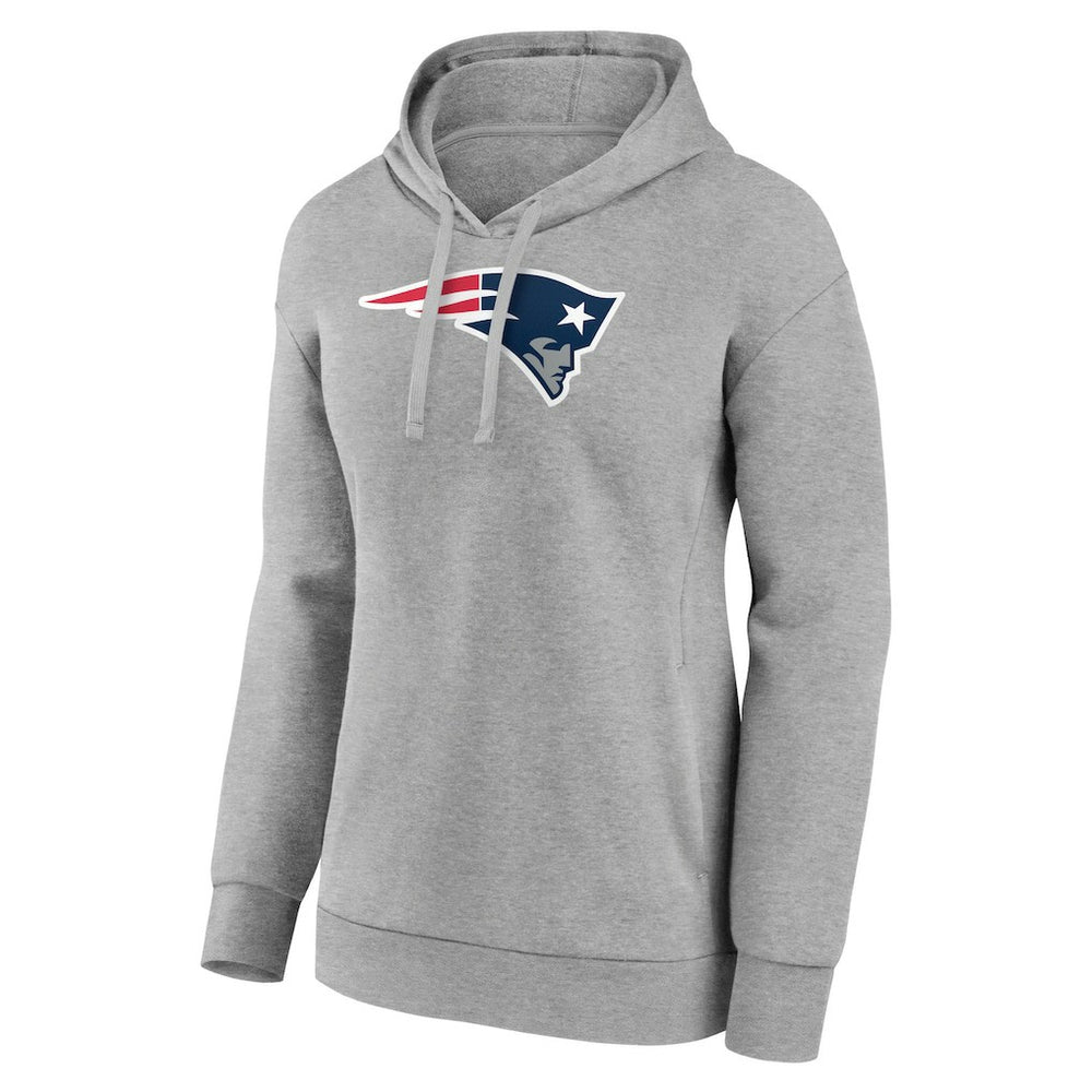 New England Patriots Women's Primary Logo Pullover Hoodie - Gray for sale