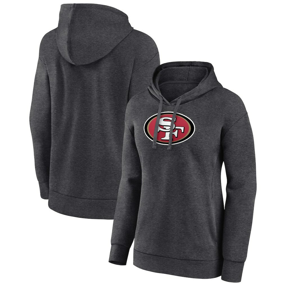 San Francisco 49ers Women's Primary Logo Pullover Hoodie - Charcoal for sale