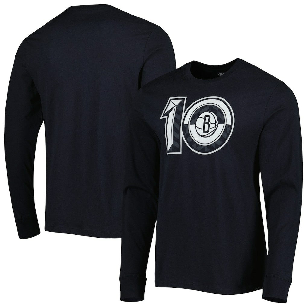 Brooklyn Nets '47 10th Anniversary Super Rival Long Sleeve T-Shirt - Black | 47 brand for sale