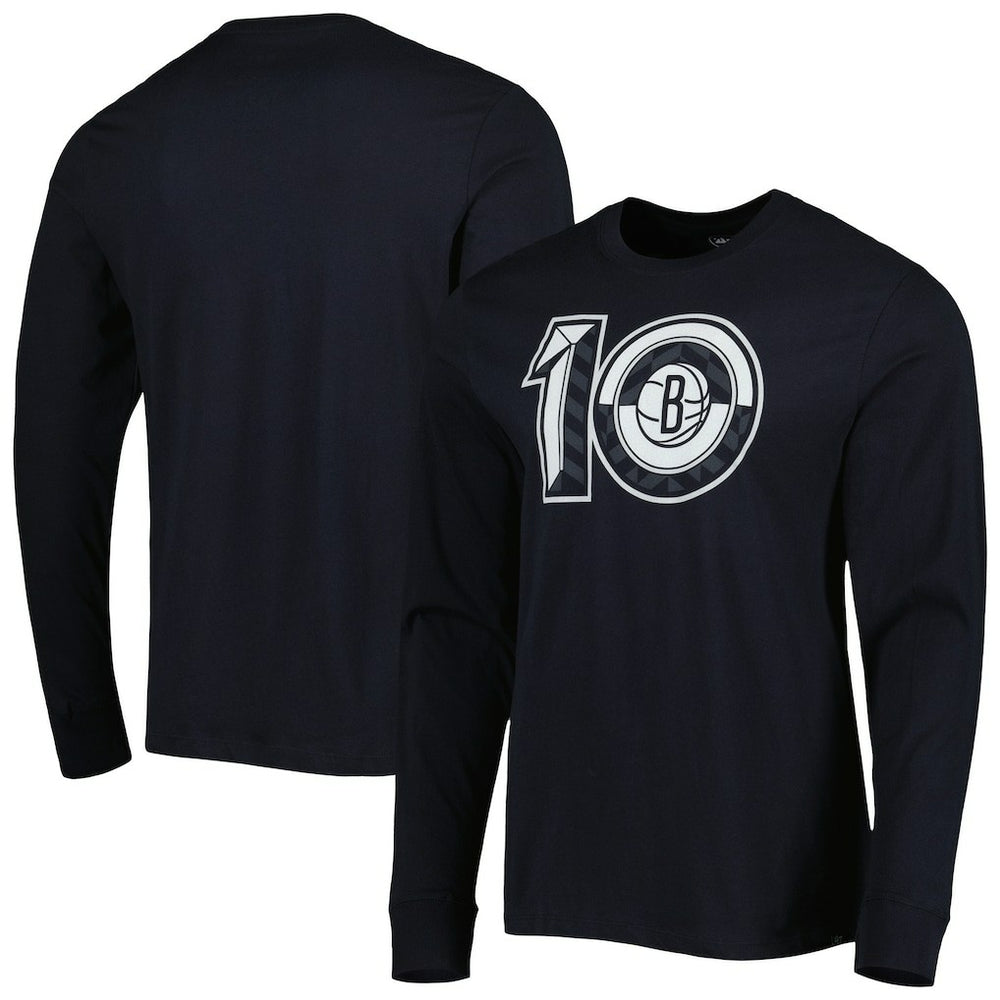 Brooklyn Nets '47 10th Anniversary Super Rival Long Sleeve T-Shirt - Black | 47 brand for sale