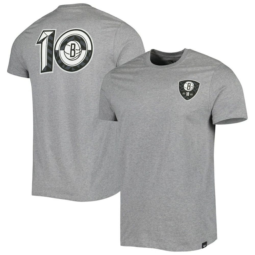 Brooklyn Nets '47 10th Anniversary Backer T-Shirt - Heather Gray | 47 brand online