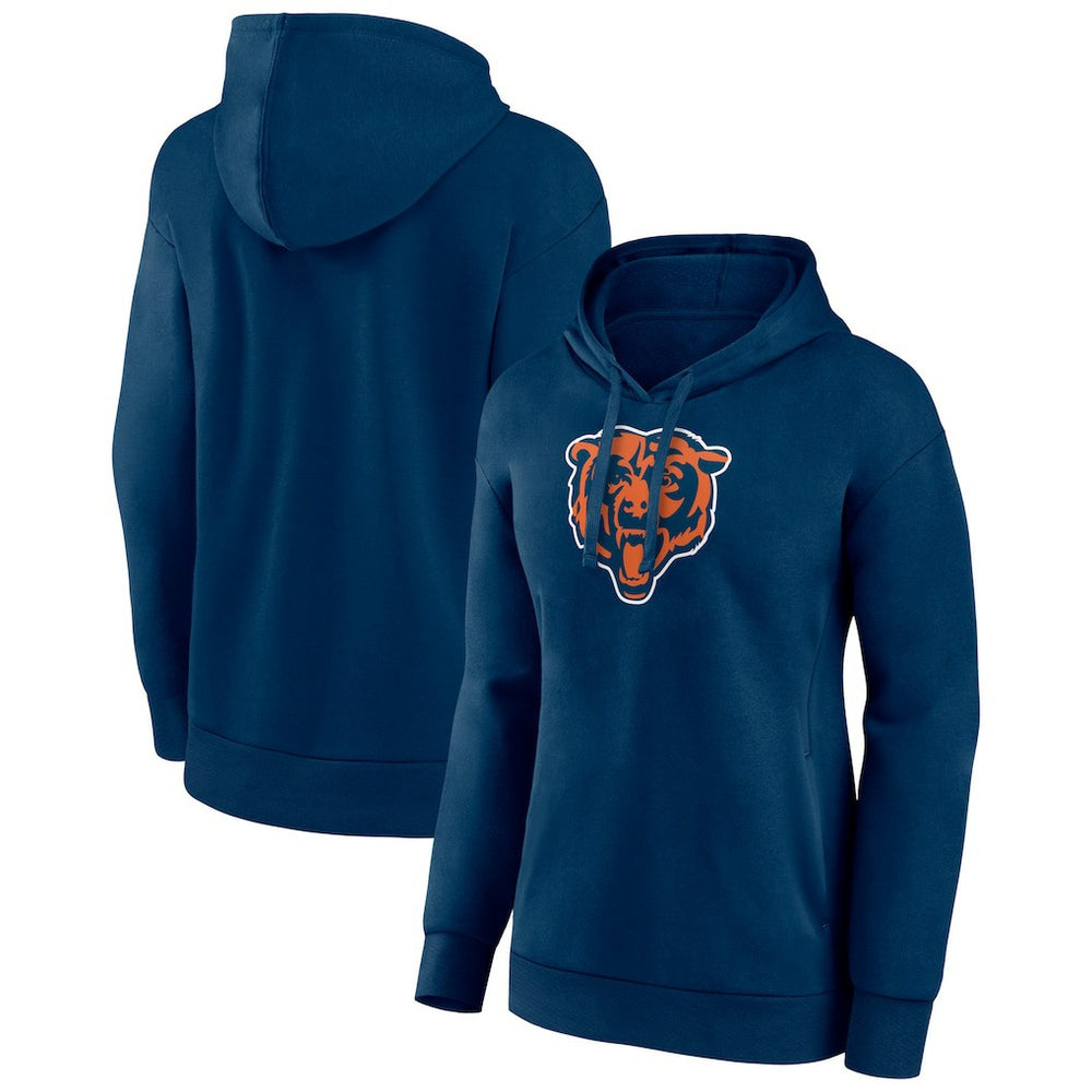 Chicago Bears Women's Primary Logo Pullover Hoodie - Navy discount